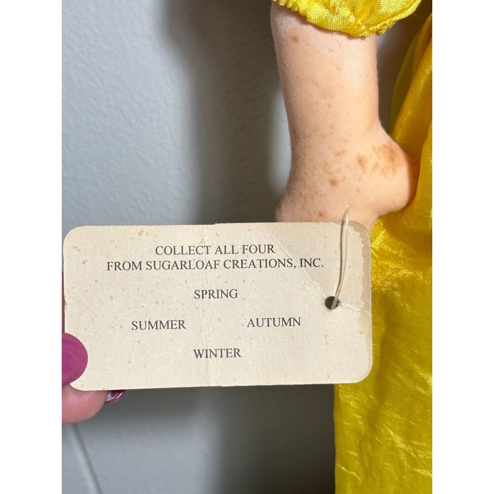 Vintage Sugarloaf Four Seasons Girl Doll Yellow Dress 1991 Collector Series 90s - Picture 4 of 6